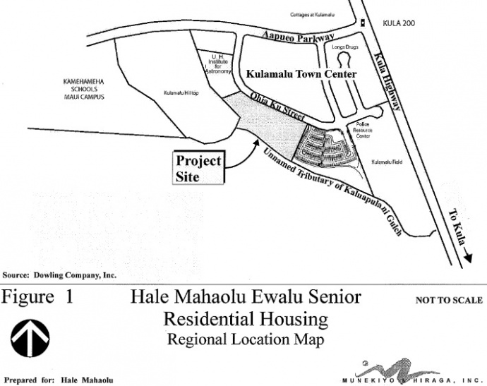 Hale Mahaʻolu ʻEwalu, site map courtesy Munekiyo & Hiraga, Draft Environmental Assessment.