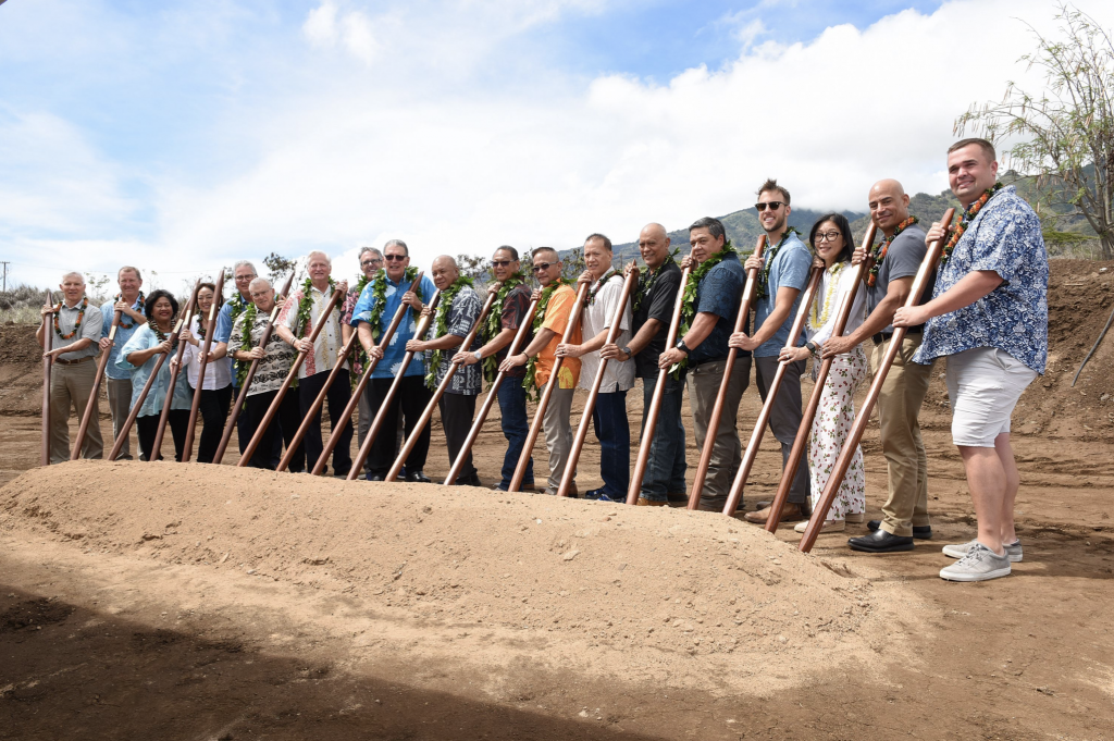 The full team who worked on Kaulana Mahina for more than six years gathered today for a groundbreaking ceremony. 